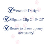 Dog Bow for Pet Collar | Rose Flower Clip-On Accessory for Dogs