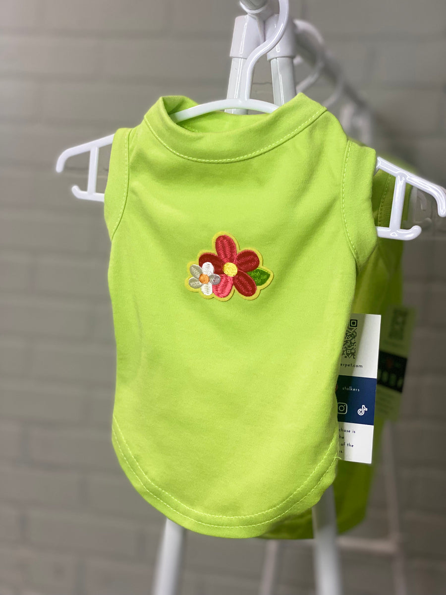 Summer Dog Shirt for Girl | Floral Design Outfit for Pet