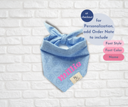 Blue Valentine Dog Bandana with Candy Hearts